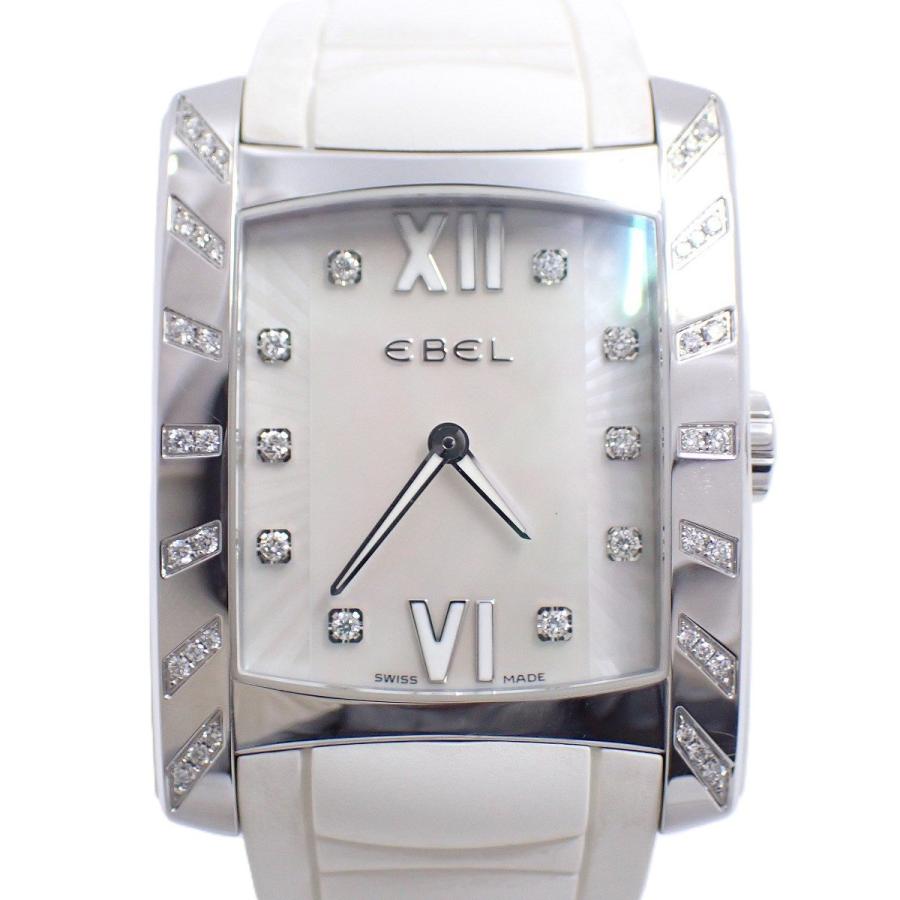 EUROPA 貝殻型置時計 シルバー文字盤 EBEL（エベル） ブラジリア クォーツ ボーイズ 腕時計 ダイヤベゼル