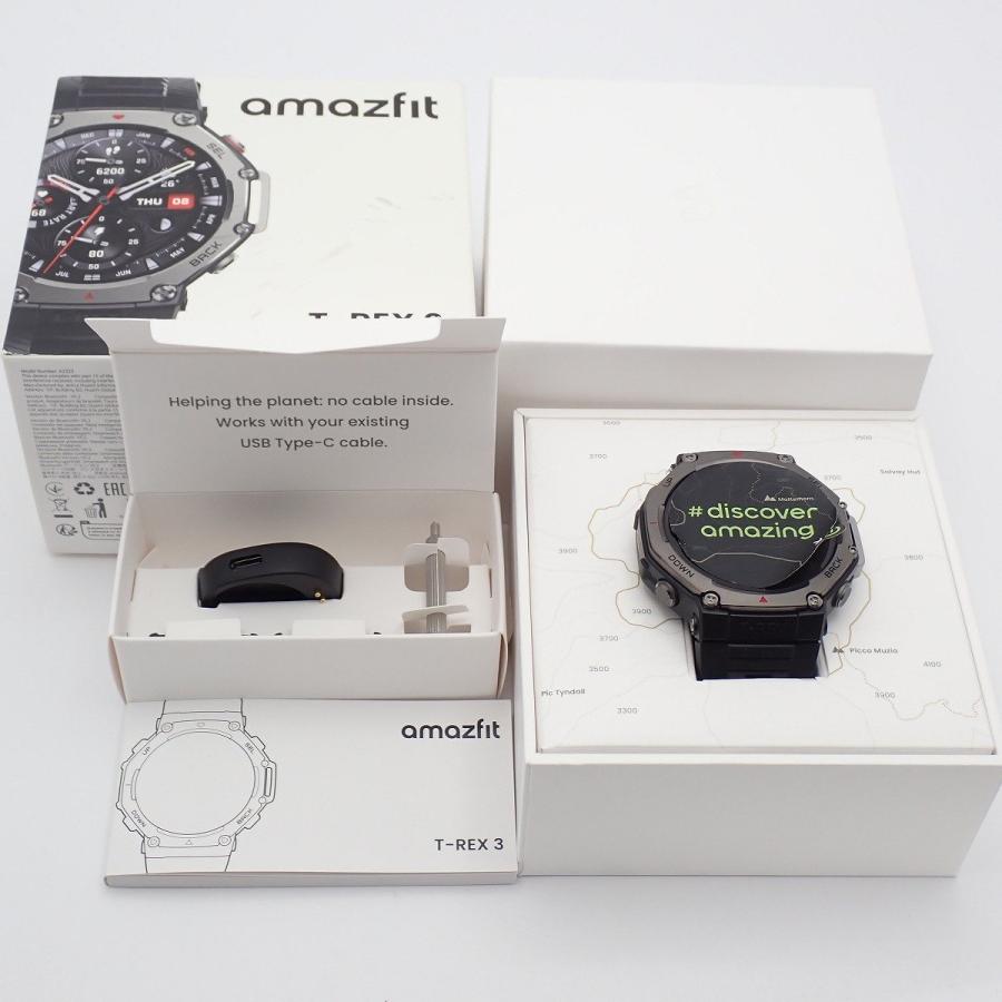 美品】amazfit アマズフィット T-REX3 オニキス スマートウォッチ 
