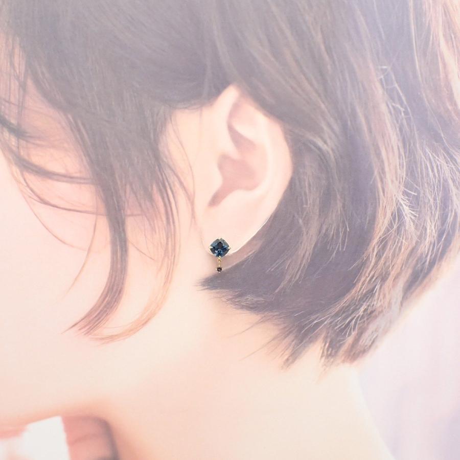 STAR JEWELRY（スタージュエリー） DEEP SEA ピアス K18YG/ブルー