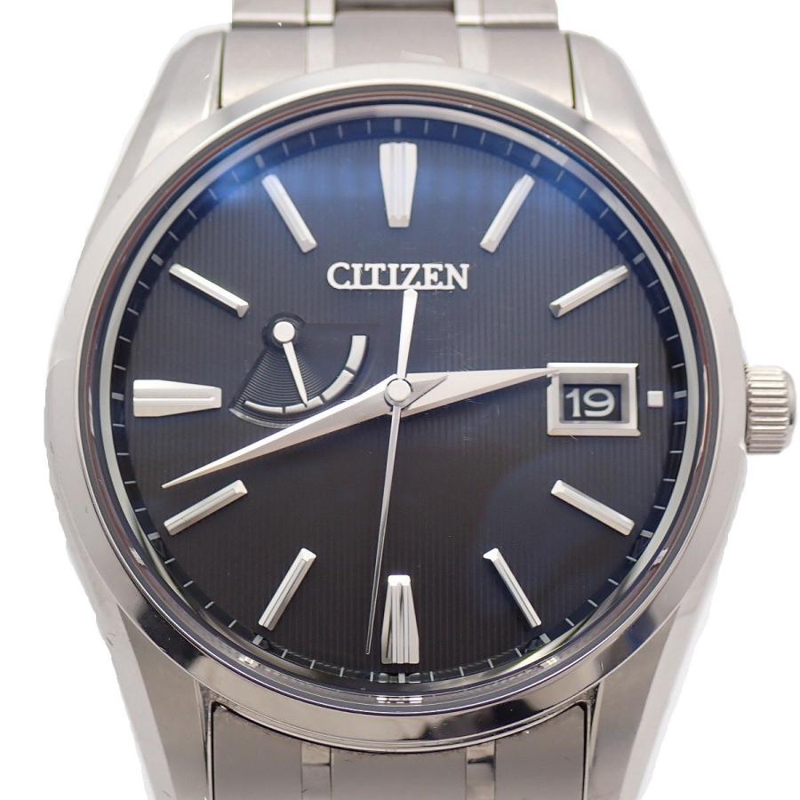 ザ・シチズン THE CITIZEN 高精度エコドライブ メンズ 腕時計 チタン 黒文字盤 純正ベルト AQ1020-51E The CITIZEN ザ・シチズン THE 高精度エコドライブ メンズ 腕時計