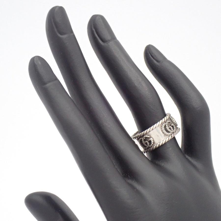 【超美品】GUCCI リング （実寸13号）指輪 男女兼用 シルバー925 GUCCI（グッチ） ダブルG リング 指輪 シルバー925 サイズ表記13 実寸