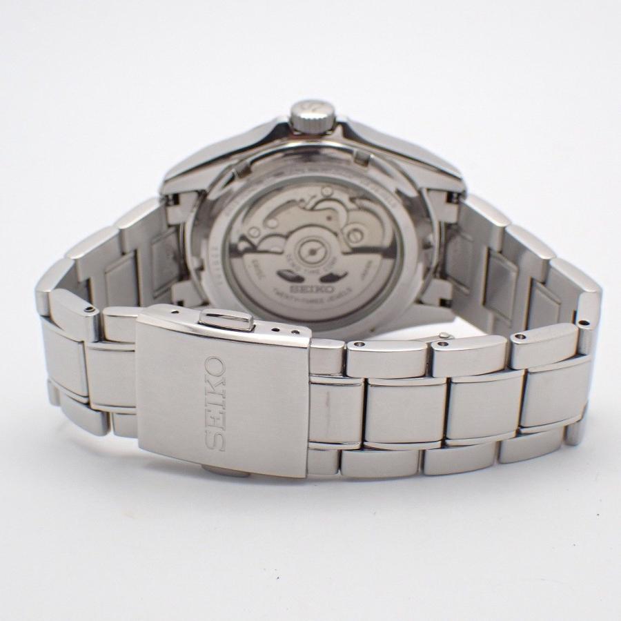 SEIKO（セイコー） メカニカル 自動巻き メンズ 腕時計 黒文字盤 裏