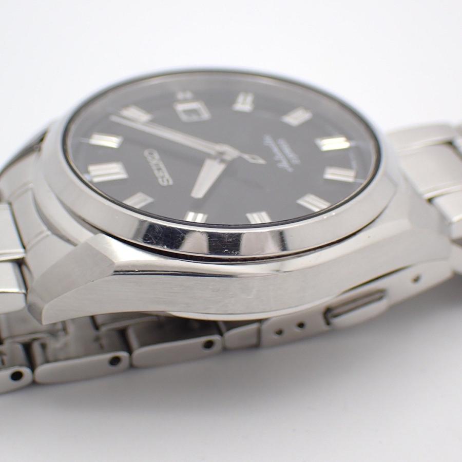 SEIKO（セイコー） メカニカル 自動巻き メンズ 腕時計 黒文字盤 裏