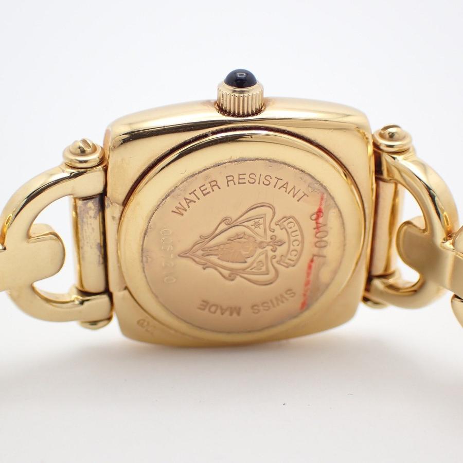 GUCCI 　グッチ　 6400L 　レディース　腕時計　ゴールド　保管品 GUCCI 6400L Quartz Gold Swiss Made Black Dial Womens Watch Vintage