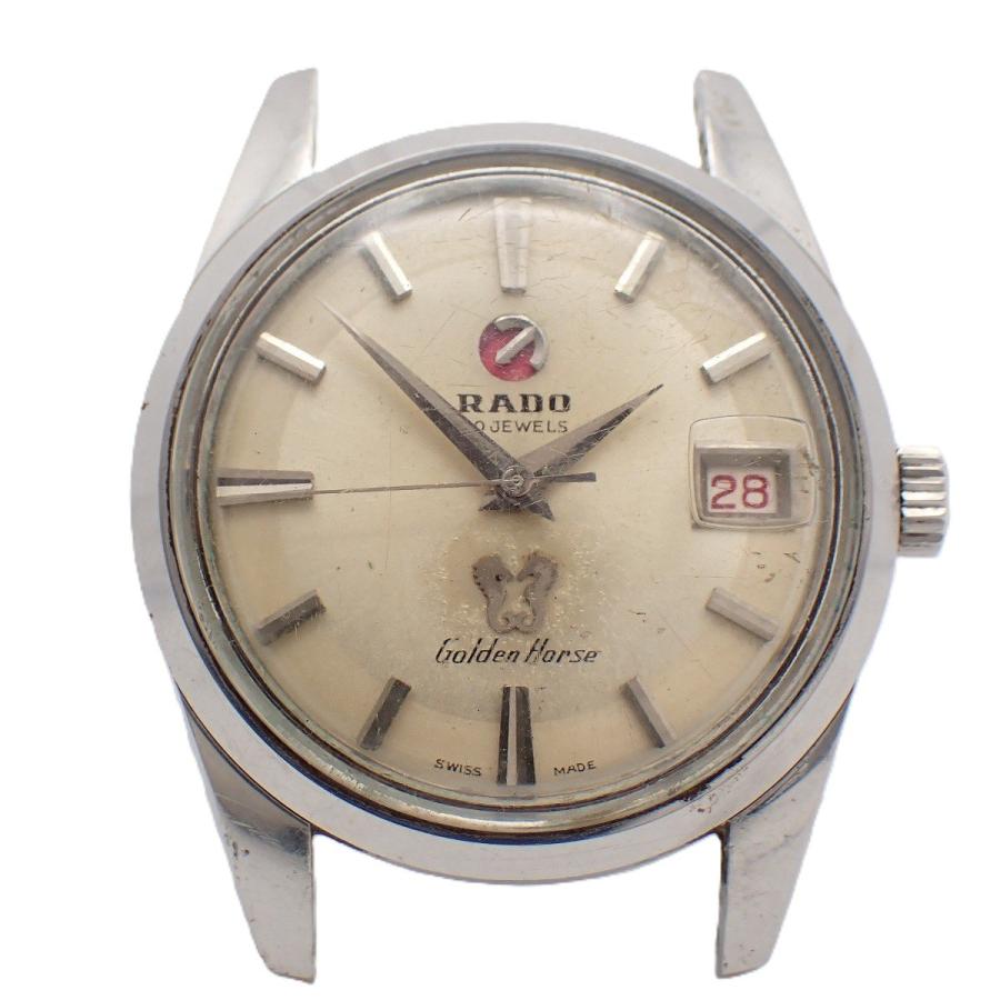 良品 ラドー ゴールデンホース 30石 シルバー文字盤 デイト メンズ腕時計 RADO（ラドー） ゴールデンホース 30石自動巻き メンズ 腕時計