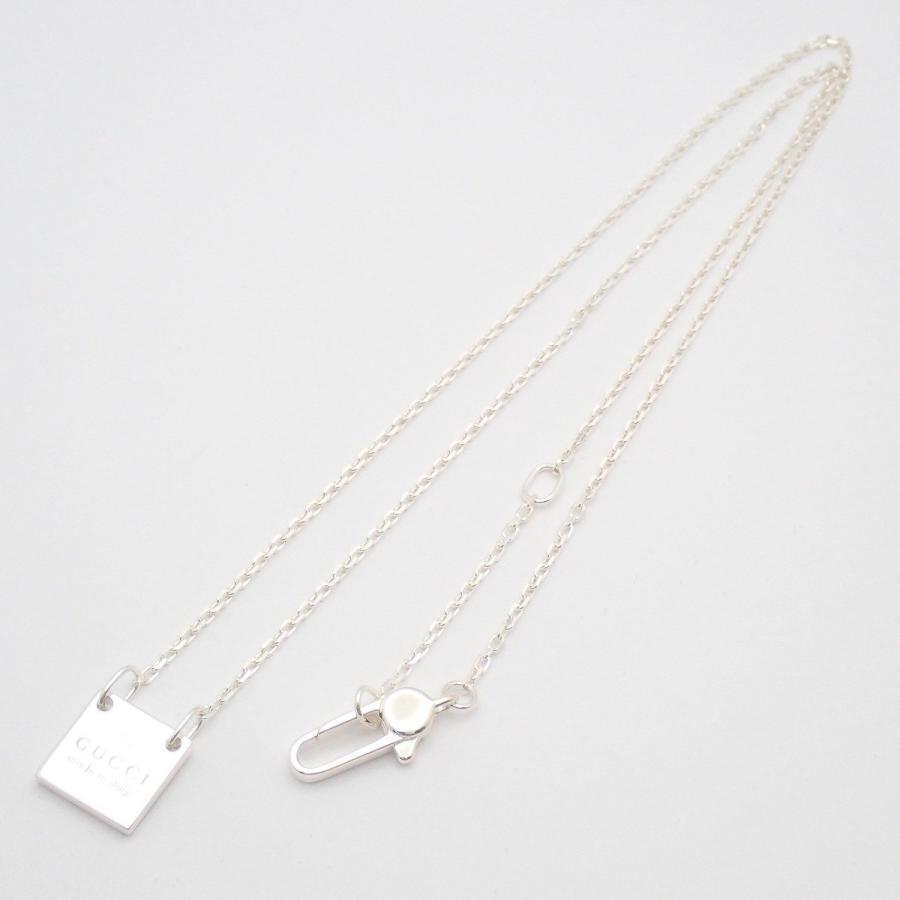 GUCCI スクエアプレートネックレスSV925 GUCCI（グッチ） スクエア プレート ネックレス シルバー925【いおき
