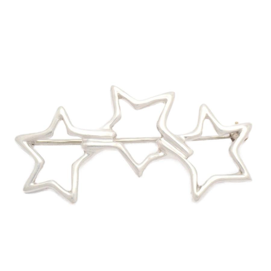 ティファニー　 Tiffany & Co スリースター　ブローチ　シルバー925 TIFFANY&Co.（ティファニー） トリプルスター ブローチ シルバー925