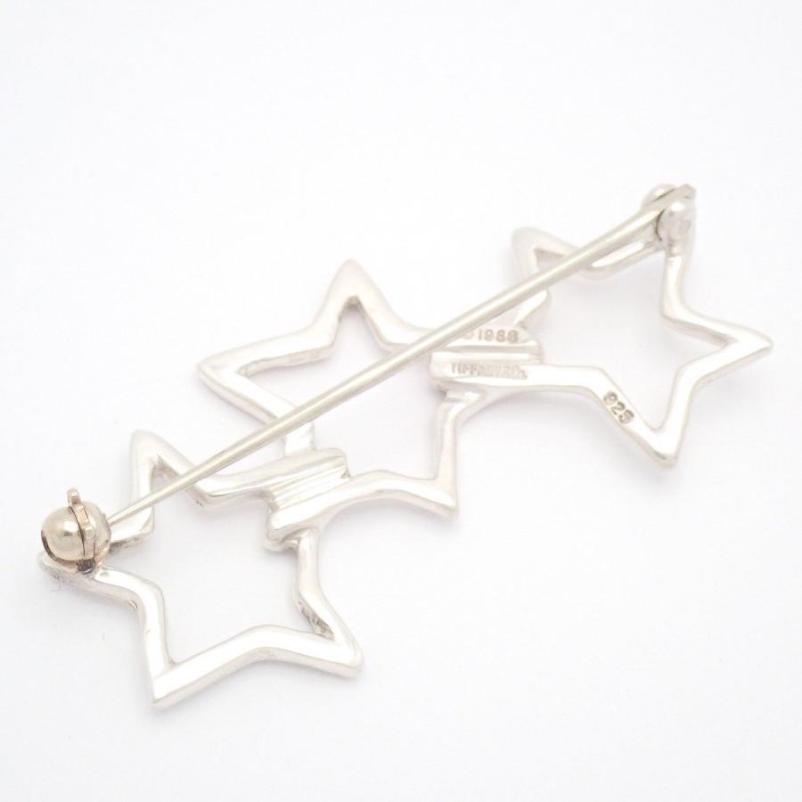 ティファニー　 Tiffany & Co スリースター　ブローチ　シルバー925 TIFFANY&Co.（ティファニー） トリプルスター ブローチ シルバー925