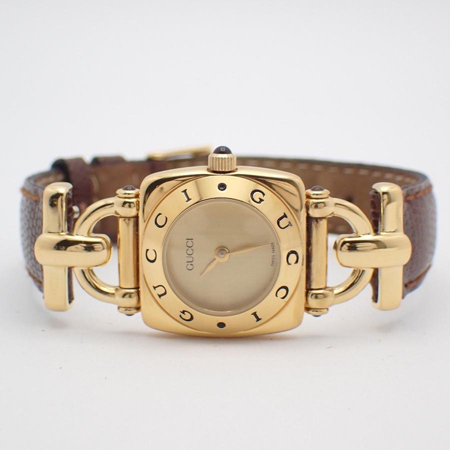 【新品電池交換済】GUCCI 6300L 女性用 クォーツ腕時計 GUCCI（グッチ） 6300L クォーツ レディース 腕時計 ゴールドGP 純正
