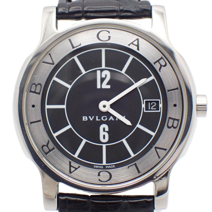 BVLGARI（ブルガリ） ソロテンポ クォーツ メンズ 腕時計 黒文字盤