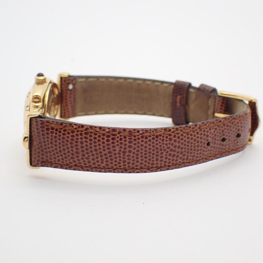 35 GUCCI グッチ 6300L レディース腕時計 純正レザーベルト GUCCI（グッチ） 6300L クォーツ レディース 腕時計 ゴールドGP 純正
