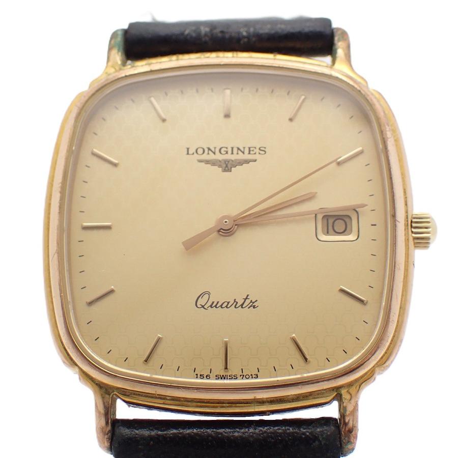 ロンジン【稼働/90sミニマル】クラシック 超薄型クォーツ ゴールド フル純正 LONGINES（ロンジン） スクエア型 クォーツ メンズ 腕時計 ゴールドGP