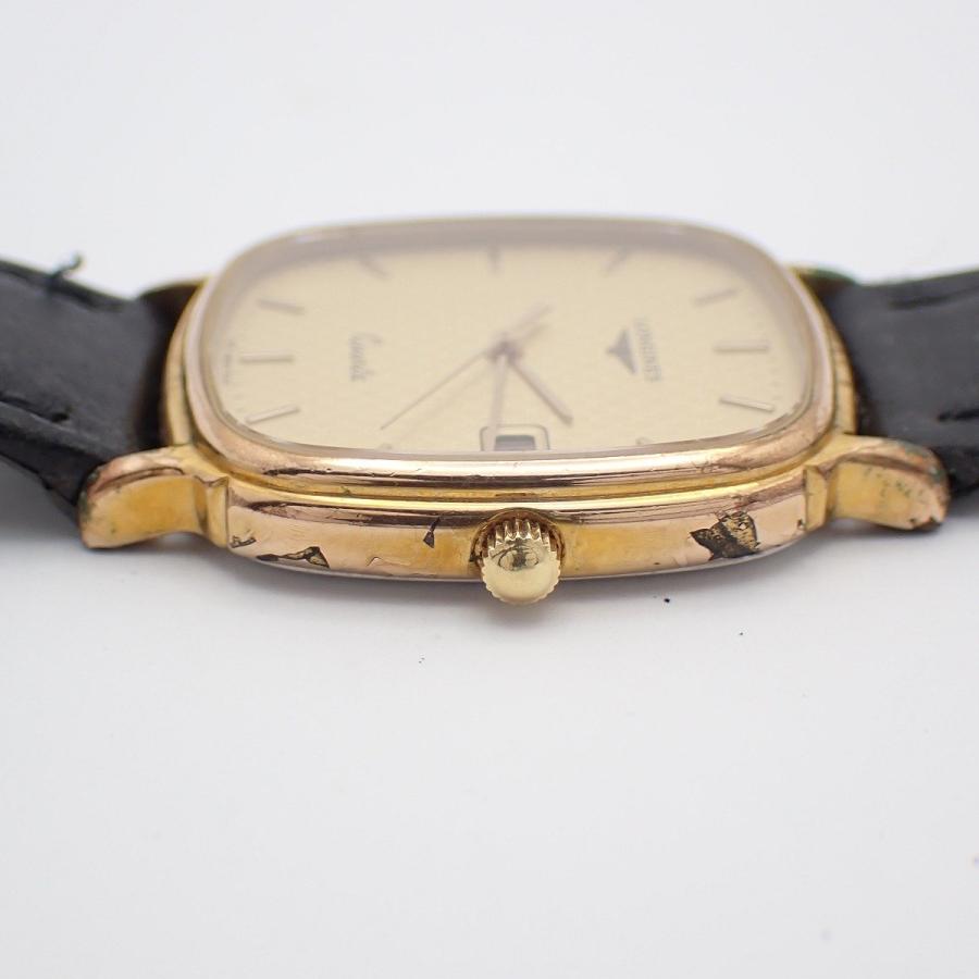 LONGINES（ロンジン） スクエア型 クォーツ メンズ 腕時計 ゴールドGP