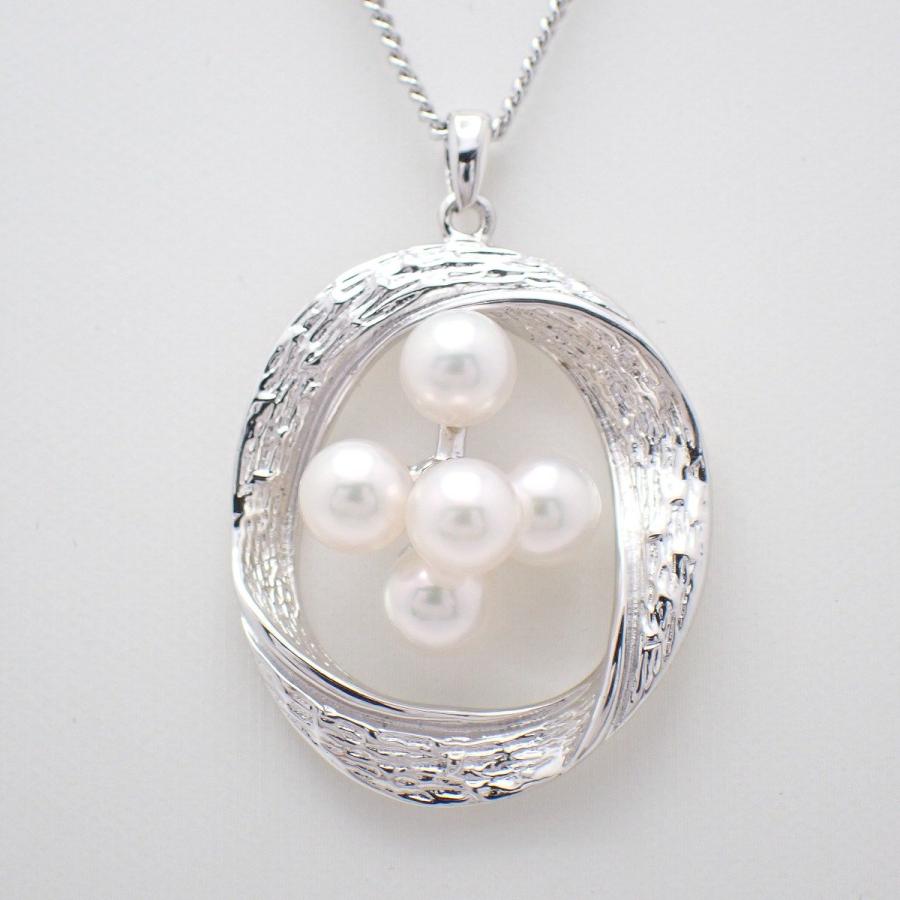 MIKIMOTO（ミキモト） サークル ネックレス シルバー/パール5粒【い