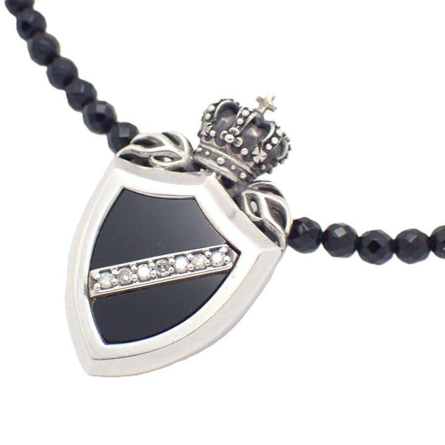 JUSTIN DAVIS ネックレス　いぶし　BLACK JUSTIN DAVIS（ジャスティンデイビス） CROWN SHIELD ネックレス