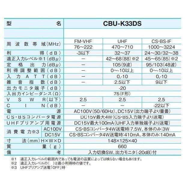 【値下げ】サン電子 CBU-K33DS 4K・8K共用受信用ブースタ Amazon | サン電子 CS・BS・UHFブースタ CBU-K33DS | SUN