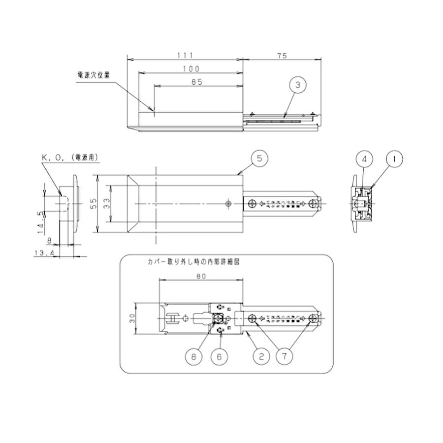 Panasonic DH0261K 埋込用フィードインキャップ 10個