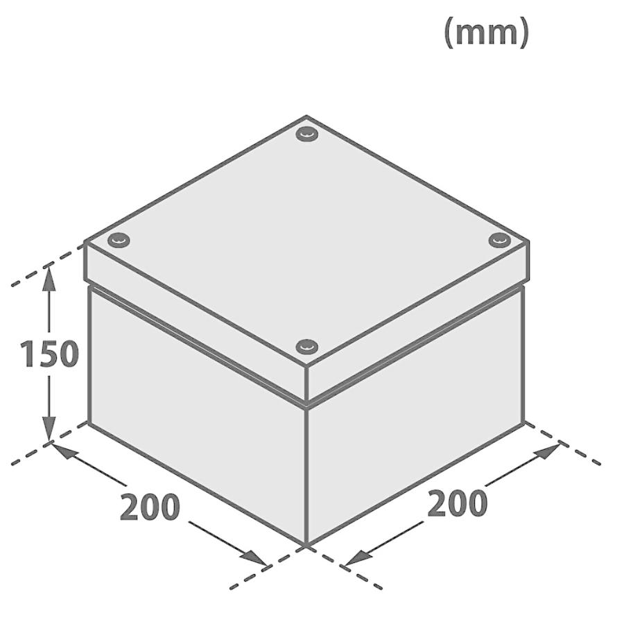 蓋置 即納・在庫品】SE2015XN 八州電工 プルボックス カブセ蓋 200×200×150