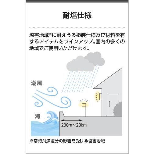 【即納・在庫品】AU54566 コイズミ照明 LEDスポットライト 防雨型 埋込式 電球色 白熱球60W相当 広角 非調光 arkia 耐塩仕様 サテンブラック_7