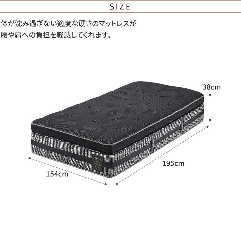 グランツ グランレボ ロイヤル ポケットコイルマットレス ワイドダブル 消臭 抗菌防臭 防ダニ 高反発 高吸放湿 ホワイト ブラック　マットレス_7