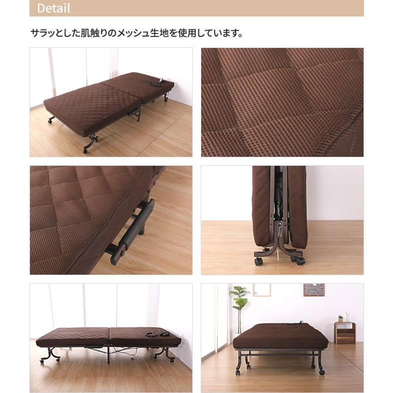 折りたたみベッド リクライニングベッド シングル キャスター 折りたたみベッド リクライニングベッド シングル キャスター