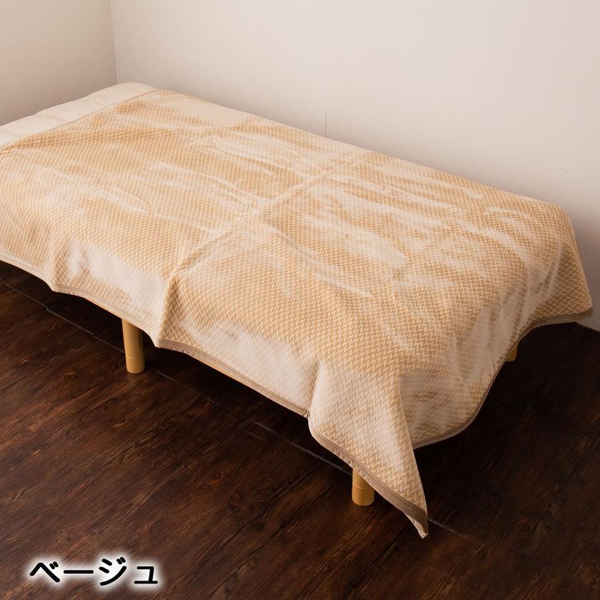 温泉毛布 掛け毛布と敷きパッド 2点セット ダブル 国産 天然の化石