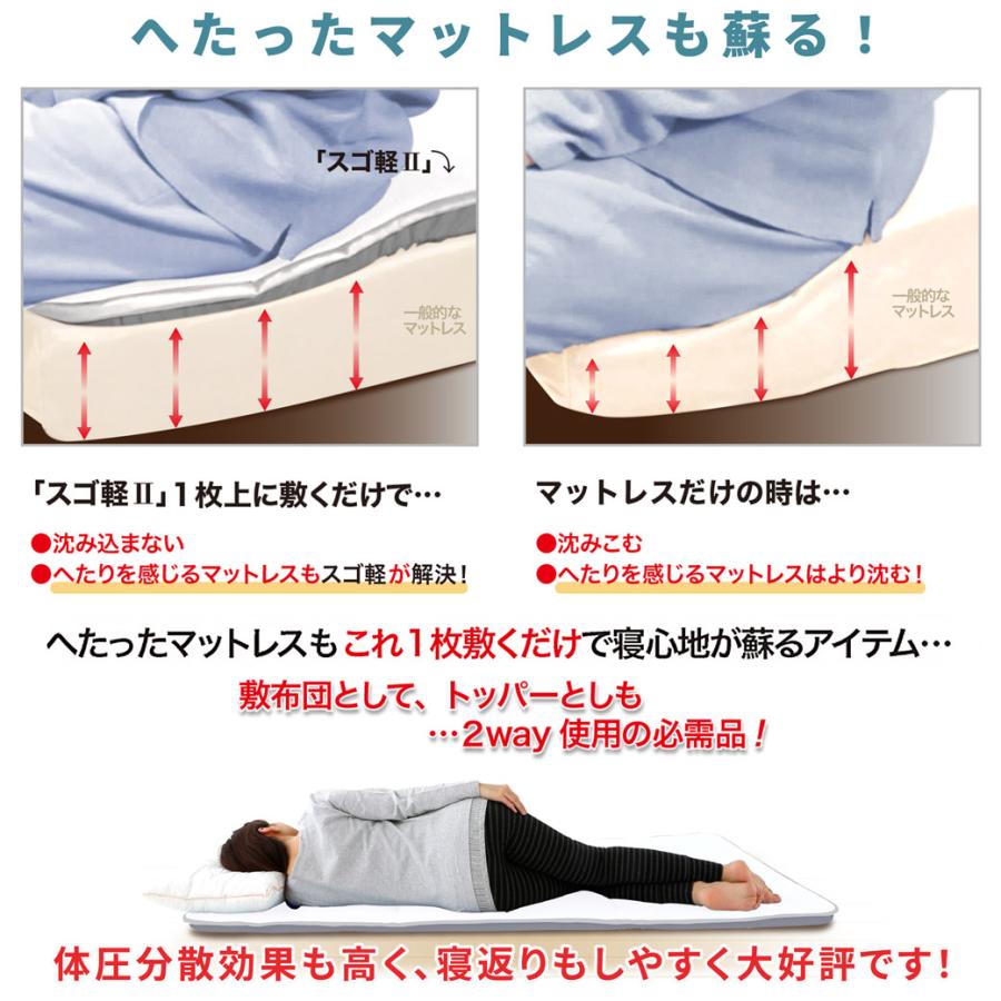 敷ふとん 軽量コンパクト敷布団 スゴ軽2 軽量 テイジン TEIJIN V-lap 体圧分散 通気性 オールシーズン