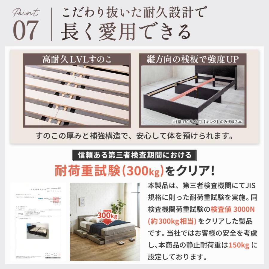 ネルコンシェルジュ ベッド 収納 シングルベッド マットレス付き 収納