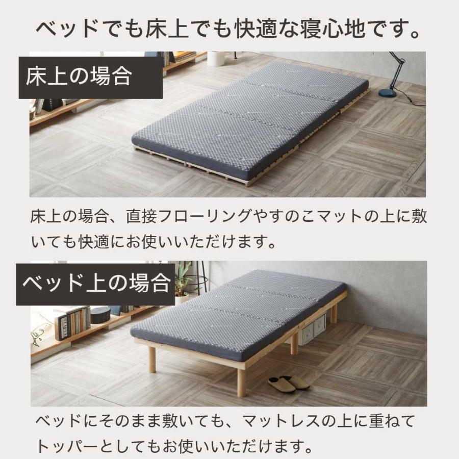 ネルコンシェルジュ 三つ折りウレタンマットレス セミシングル 高反発
