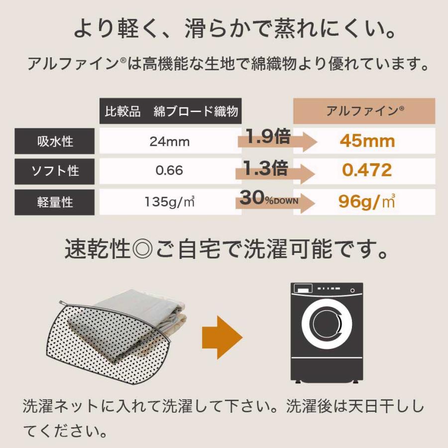 防ダニ 東洋紡アルファイン（R）ベッドパッド シングルロング日本製 防ダニ 防花粉 速乾 薬剤 薬品 不使用 超極細繊維 高密度 国産｜ioo-neruco｜08