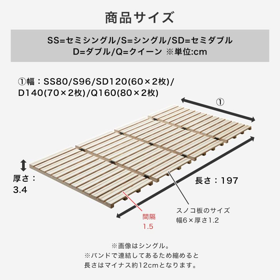 ネルコンシェルジュ ベッド 四つ折り桐すのこマット すのこベッド