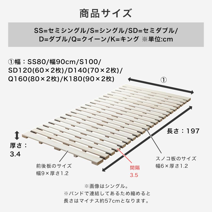 ネルコンシェルジュ ベッド ロールすのこマット すのこベッド ダブル