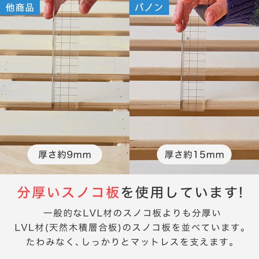 ネルコンシェルジュ ベッド バノン すのこベッド ハイタイプ セミ