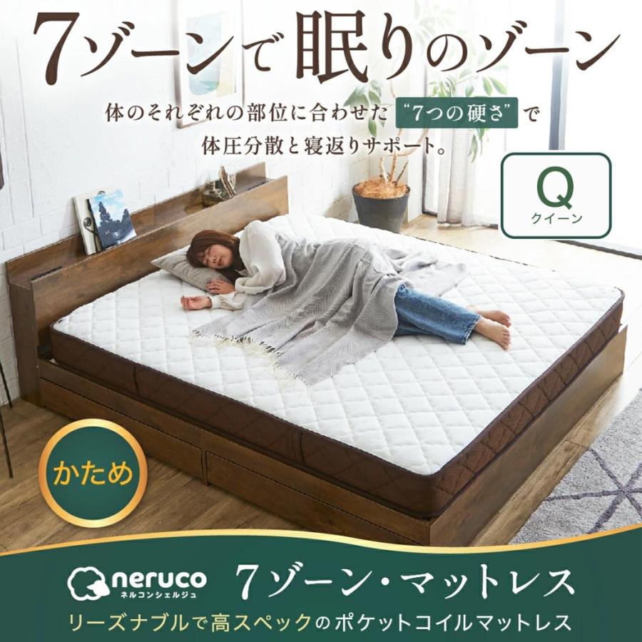 ネルコンシェルジュ 7ゾーンポケットコイルマットレス クイーン ネルコンシェルジュ 7ゾーンポケットコイルマットレス クイーン