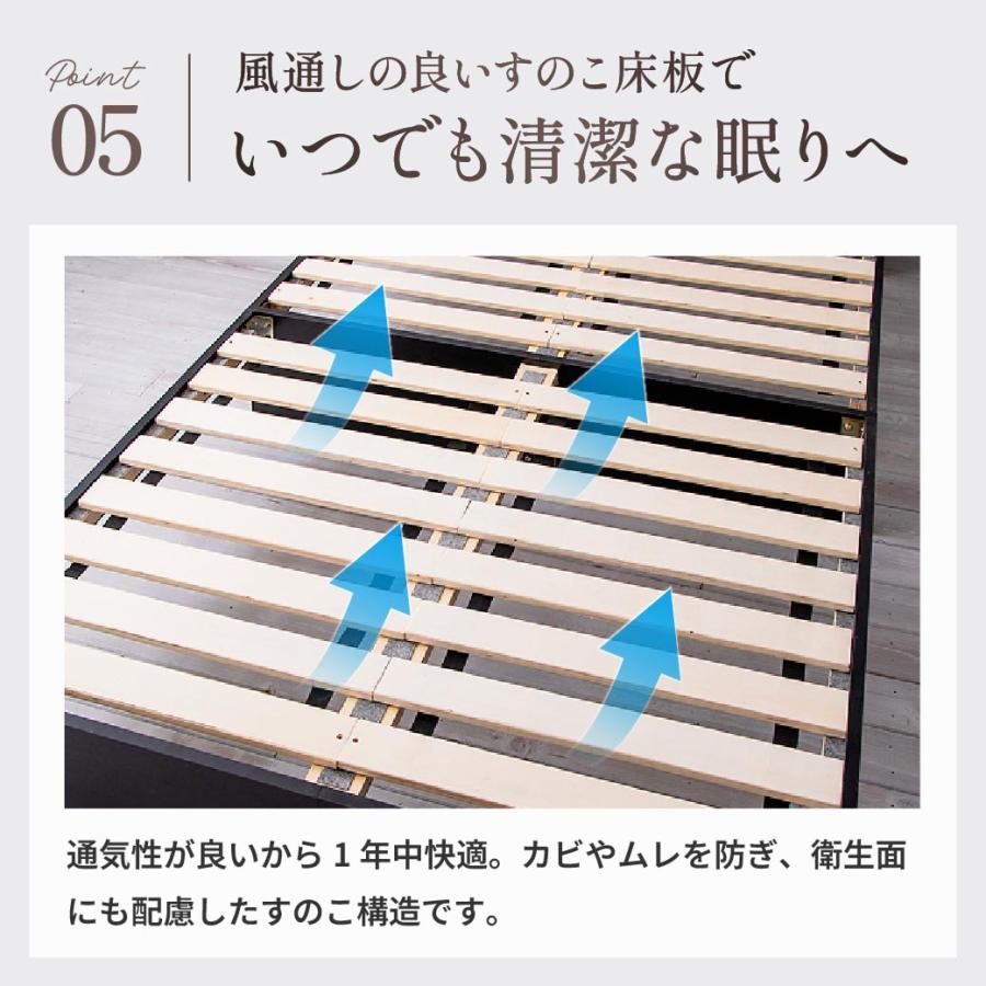 ネルコンシェルジュ ベッド 収納 クイーンベッド マットレス付き 収納