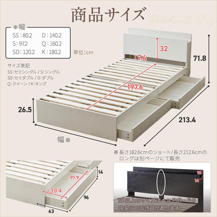 ネルコンシェルジュ ベッド 収納 クイーンベッド マットレス付き 収納