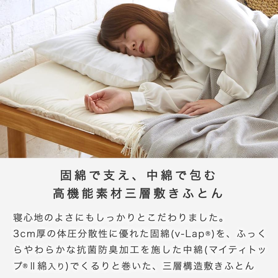 ネルコンシェルジュ 6つ折り敷布団 V-Lap(R)【セミシングルショート