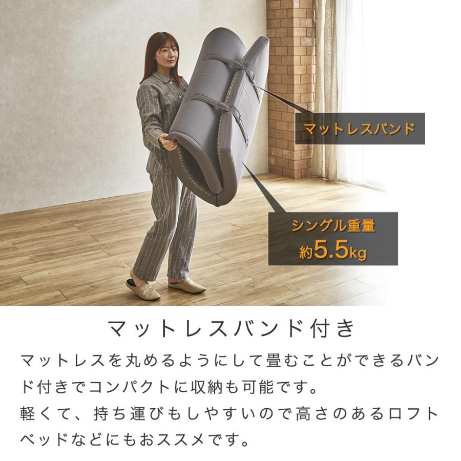 ネルコンシェルジュ 腰をしっかり支える 高反発マットレス セミダブル