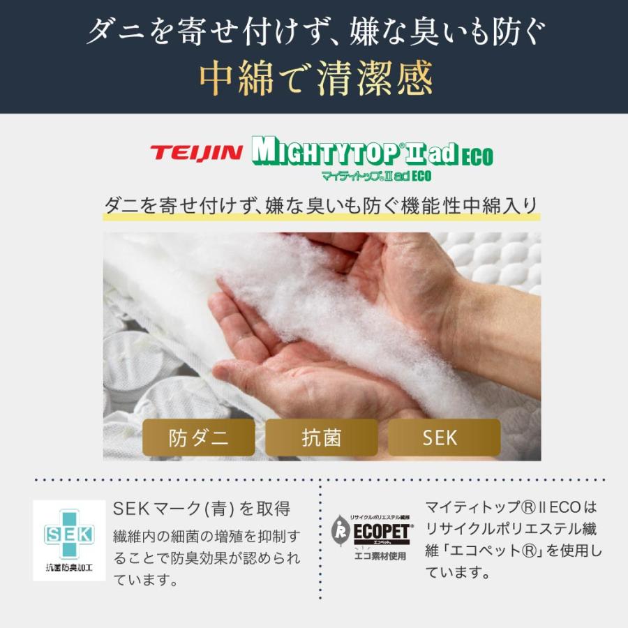 ネルコンシェルジュ ポケットコイルマットレス 三つ折り 極厚20cm セミ