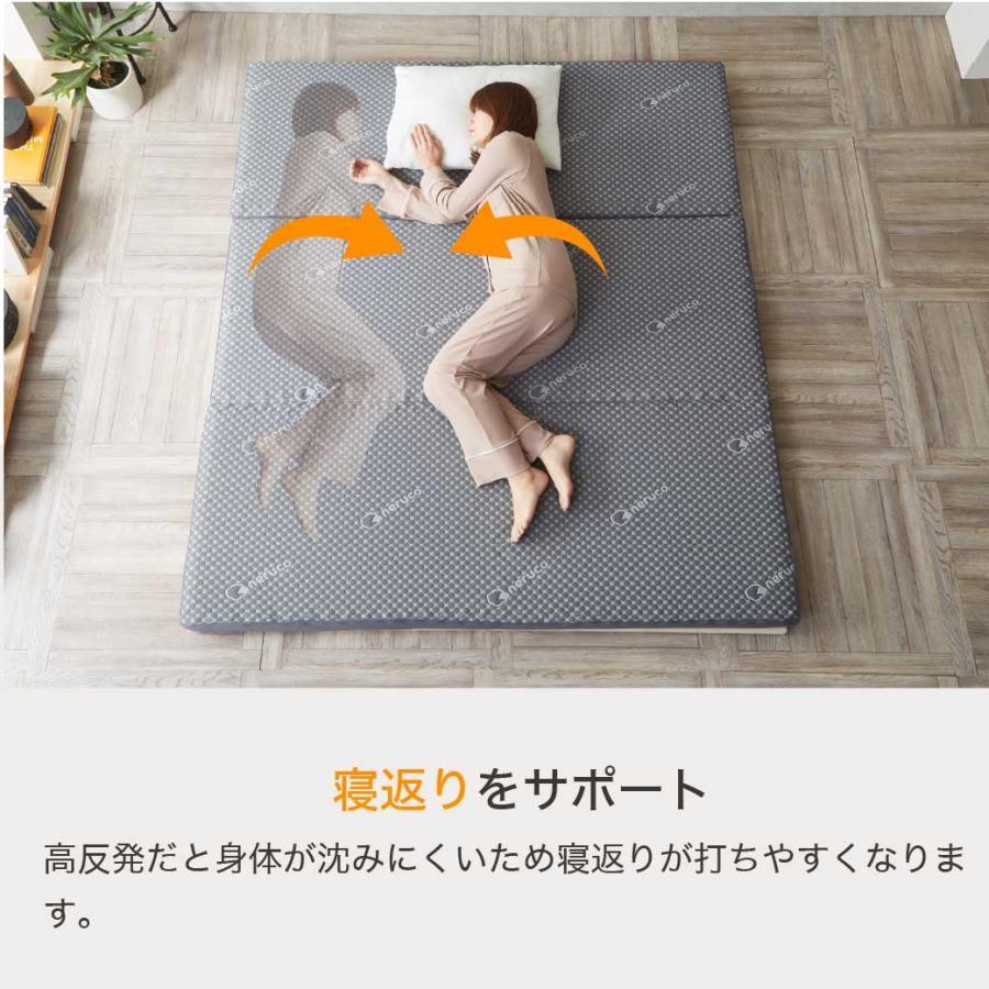 ネルコンシェルジュ 三つ折りウレタンマットレス 幅90cm 高反発
