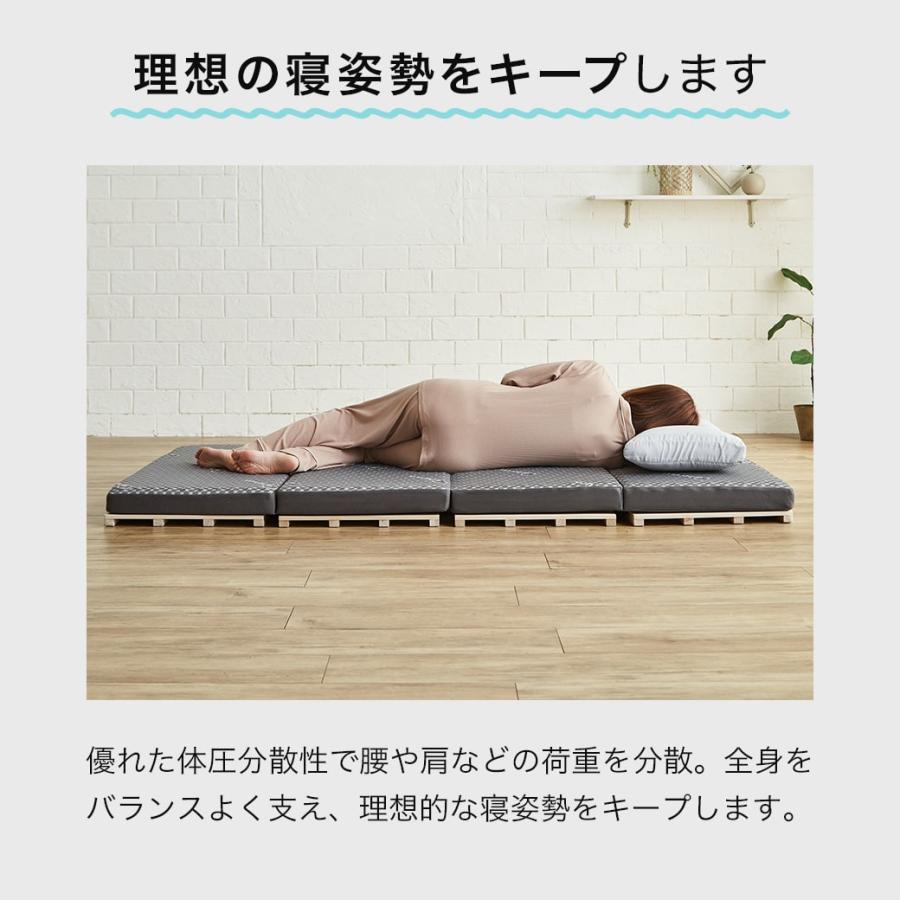 ネルコンシェルジュ 四つ折りウレタンマットレス 厚さ8cm セミシングル