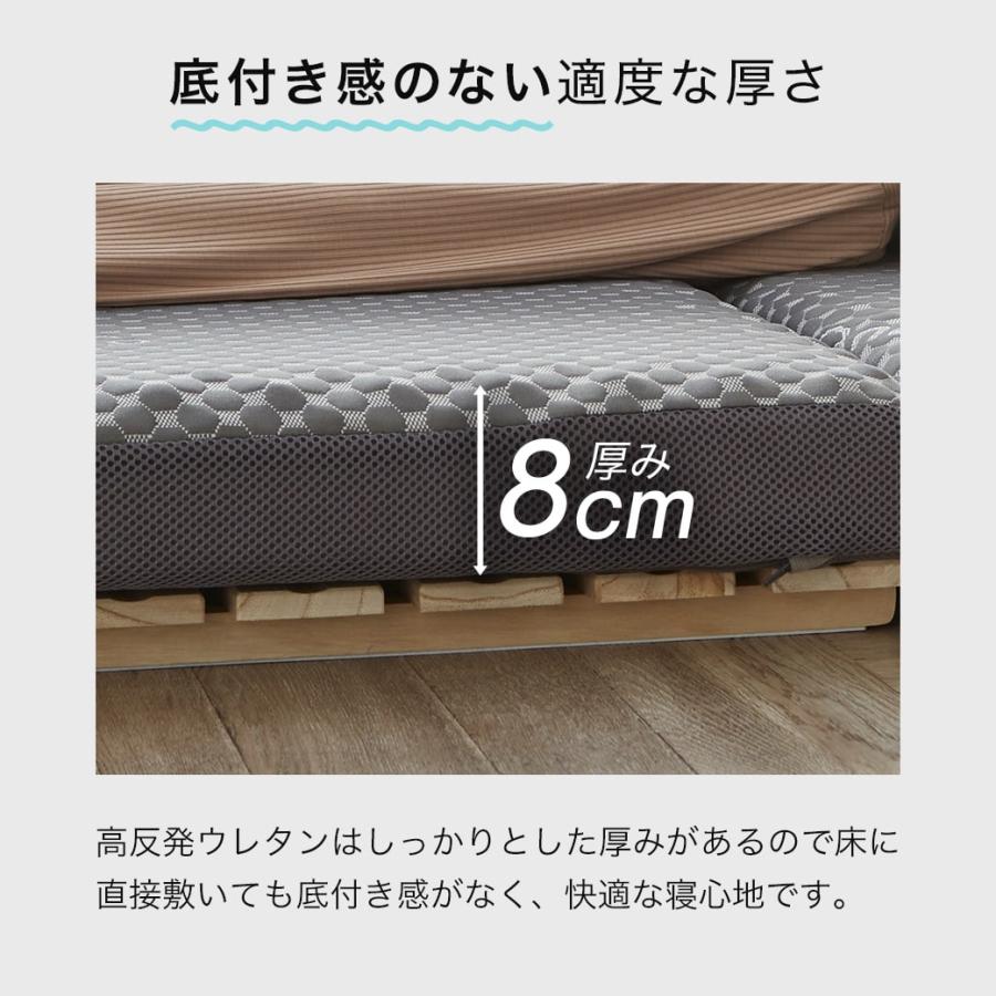 ネルコンシェルジュ 四つ折りウレタンマットレス 厚さ8cm セミシングル