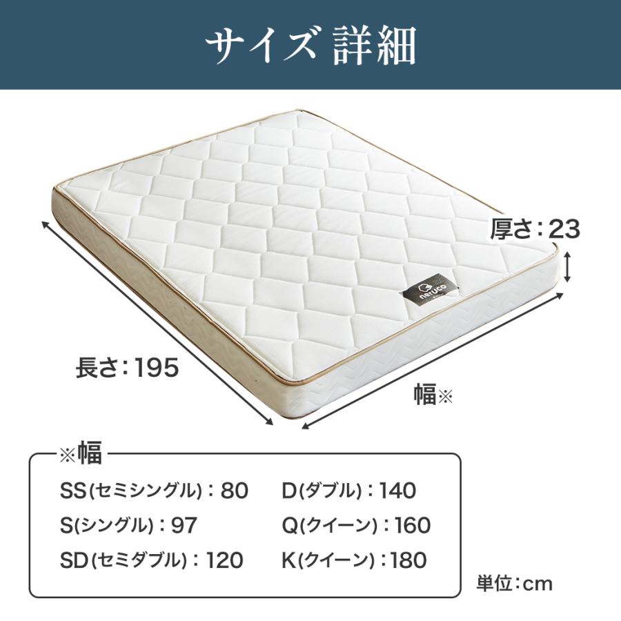 ネルコンシェルジュ ポケットコイルマットレス 日本製 横揺れ軽減