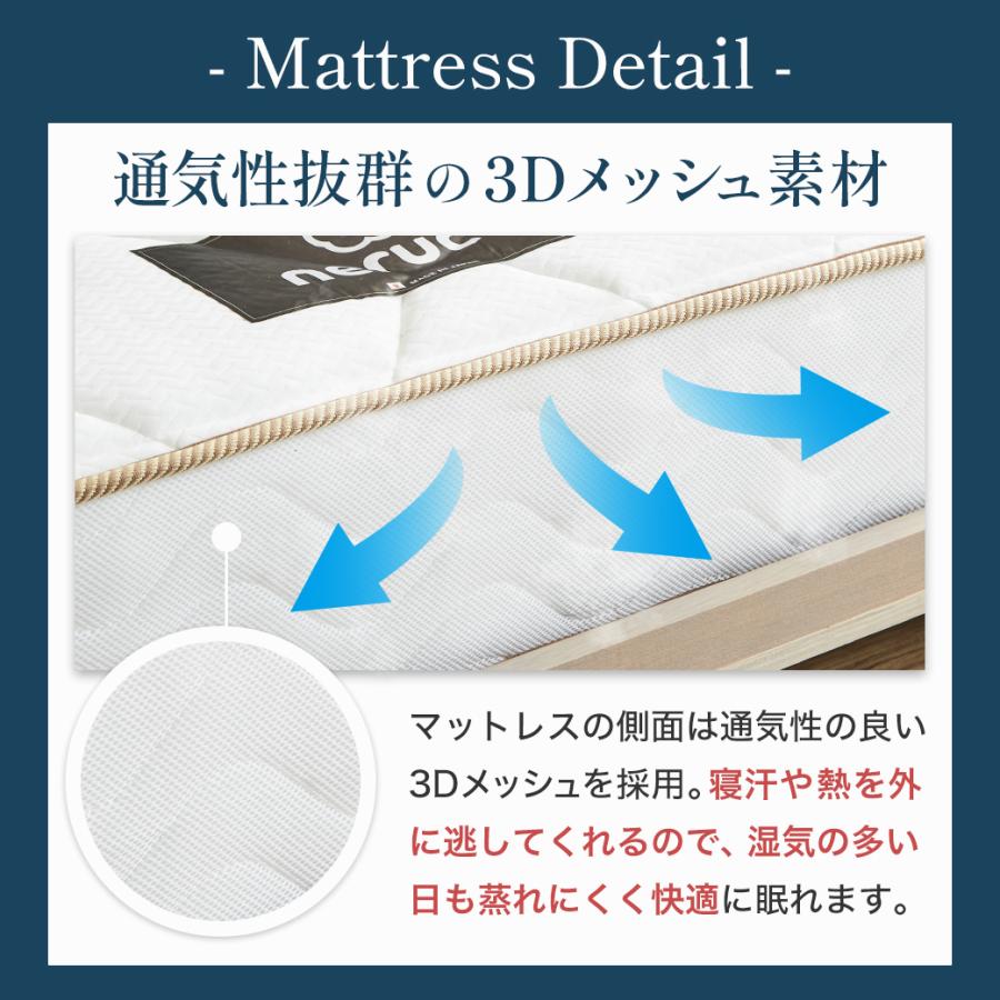 ネルコンシェルジュ ポケットコイルマットレス 日本製 横揺れ軽減