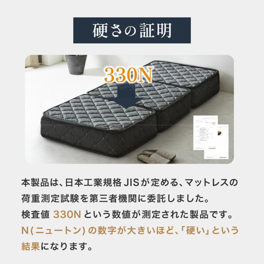 ネルコンシェルジュ ポケットコイル マットレス 三つ折り ごろ寝 厚み