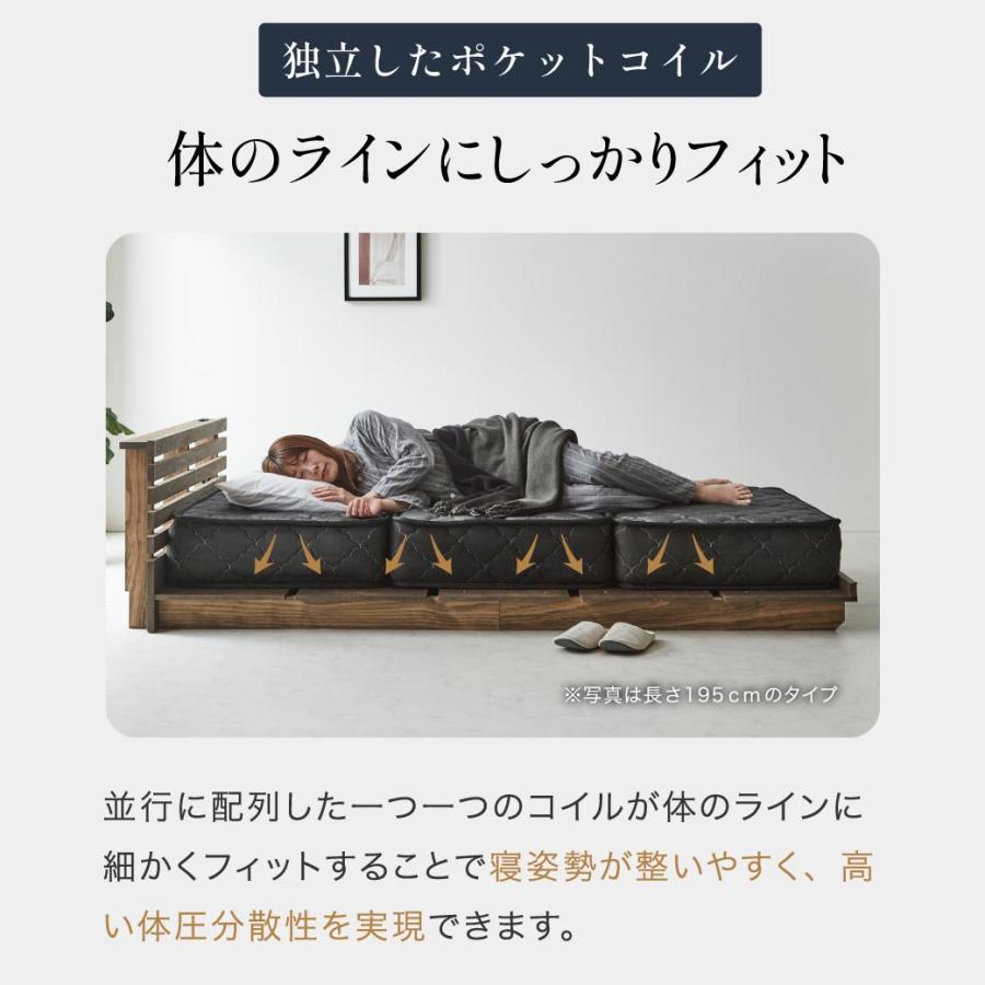 ネルコンシェルジュ ポケットコイル マットレス 三つ折り ごろ寝 厚み