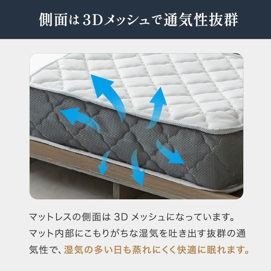 ネルコンシェルジュ ポケットコイルマットレス 三つ折り 極厚20cm
