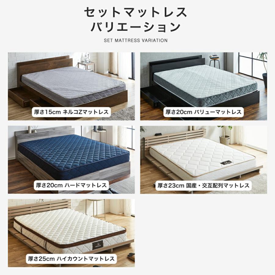 ネルコンシェルジュ モデノ スチール アイアン セミダブル スノコベッド グレー ネルコンシェルジュ パイプベッド 簡単組立ベッド モデノ modeno