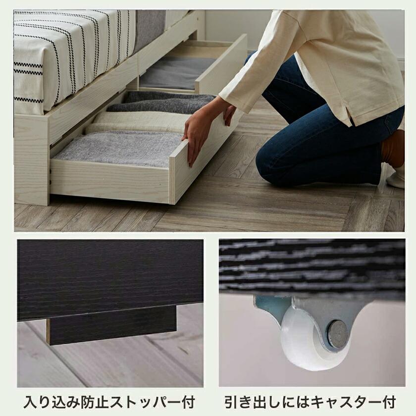 ネルコンシェルジュ 収納付きベッド 【ZESTO専用引出し2杯セット