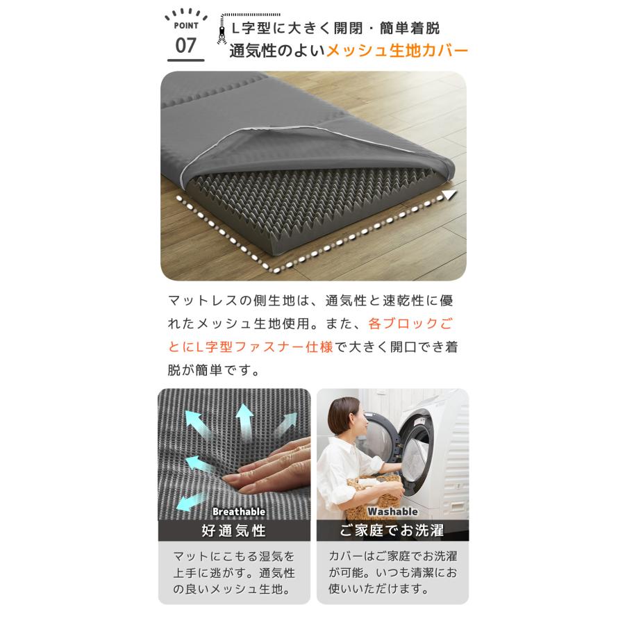 ネルコンシェルジュ 三つ折りマットレス シングルショート 25D